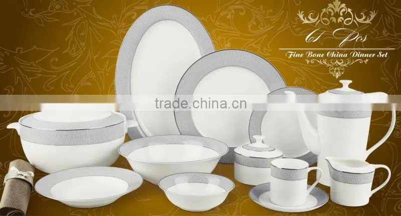 royal dinner set new bone china ,61 pcs melamine dinner set,porcelain dinner set