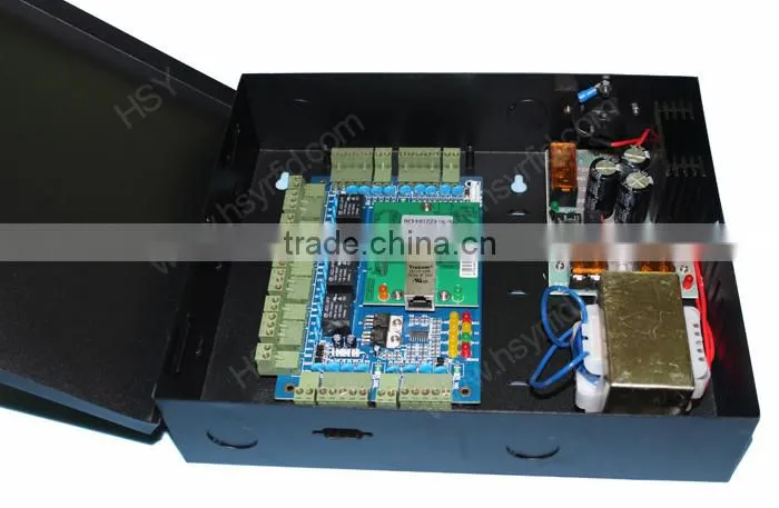 Security Office Building TCP/IP Network Handle 4 Doors Reades Buttons Door Access Control Panel with Friendly Software