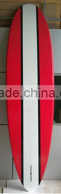 Moulded Bamboo Red and White Stripe Paddle Durable Light Weight SUP surfboard