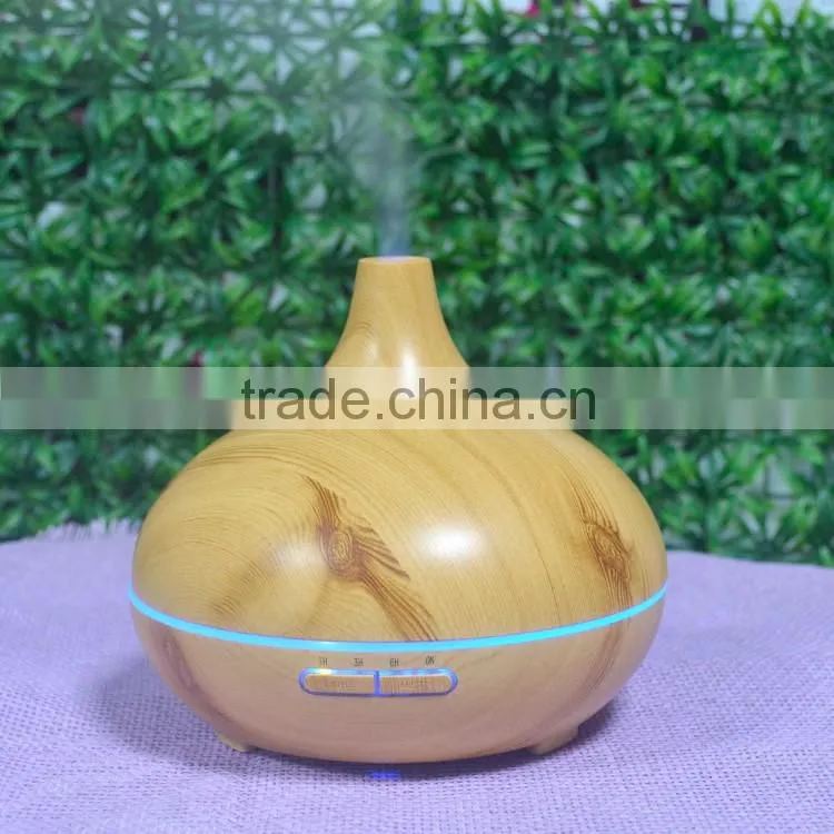300ml Cool Mist Humidifier Ultrasonic Aroma Essential Oil Diffuser for Office Home Bedroom Living Room Study Yoga Spa Wood Grain