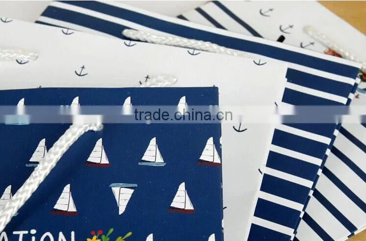 navy blue gift paper bag/fancy shopping bag