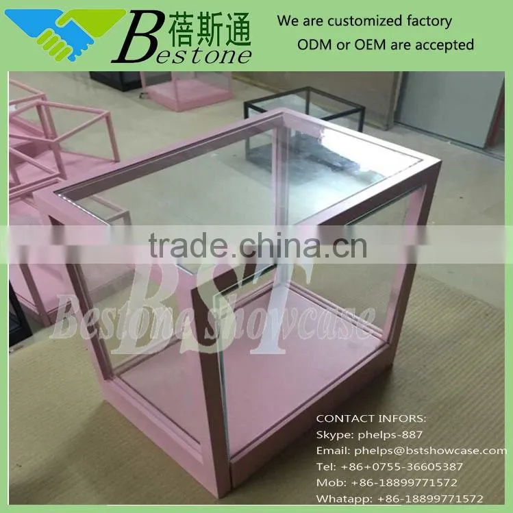 Counter top glass retail store jewelry display furniture showcase