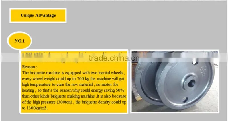 wood sawdust briquette machine or biomass or rice husk briquette machine with CE and ISO certificate