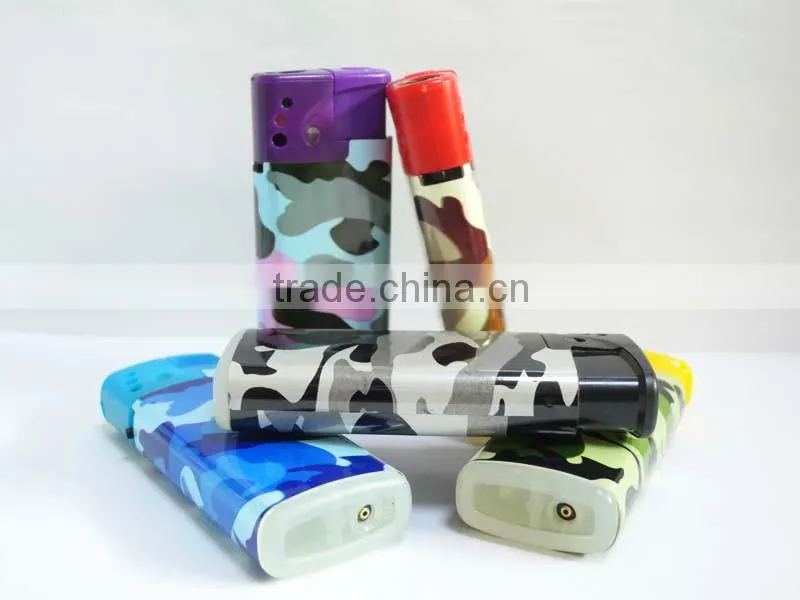 color army uniforms electronic gas charging windproof cigarette lighter