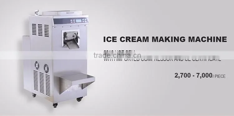 2016 new item european standard quality professional ice cream maker reviews with CE approved with imported parts