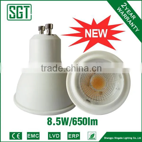 new led spotlight price 8.5w gu10 base with plastic