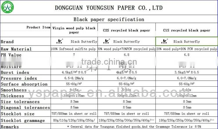 110g black notebook paper