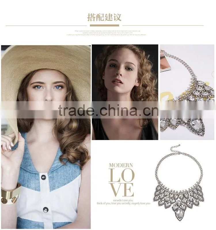 Splendid Womens Bib Statement Luxury Rhinestone Necklace For A Classic But Elegant Design