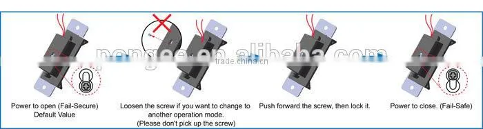 24V Fail-Safe And Secure Adjustable Electric Door Strike