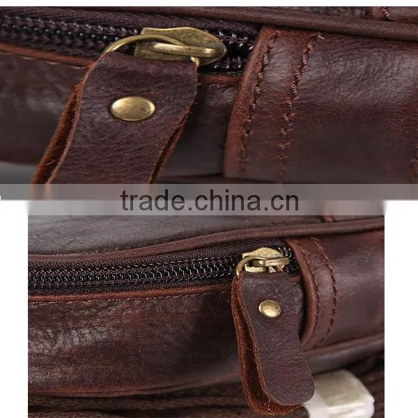Wholesale Drop Shipping Vintage 100% Genuine Leather Cowhide Men Chest Bag Small Shoulder Cross Body Messenger Bag Bags For Men