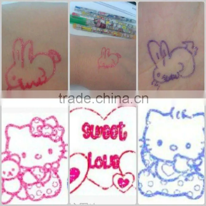 transparent glitter gel pen