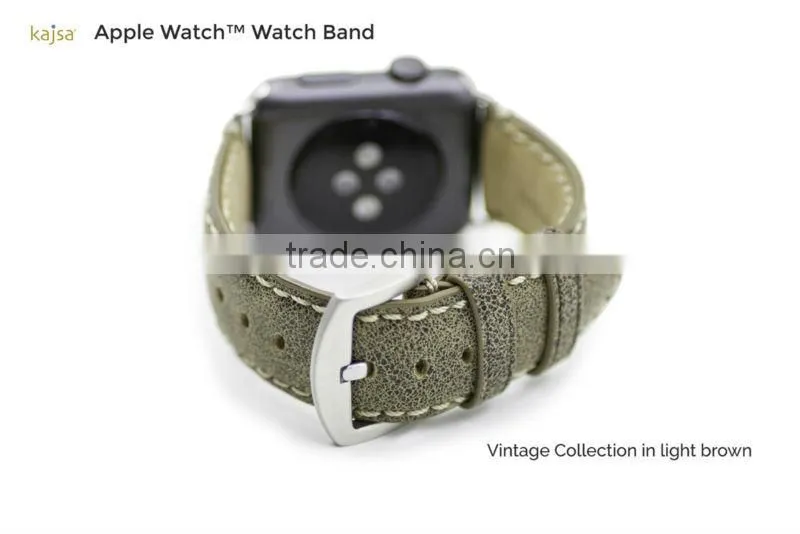 Original kajsa Vintage Collection Genuine Leather Watch Band Wrist Strap For 42MM Apple Watch MT-3968