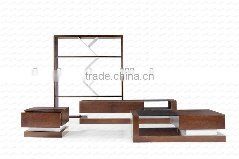 2015 New design tempered black glass Coffee Table SK1203A