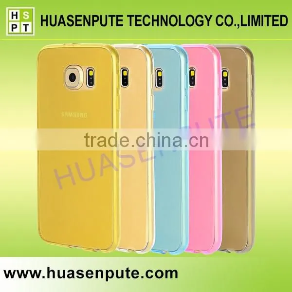 Ultra Slim Gel Color Silicon Back Cover For Samsung S6 with Shockproof Feature
