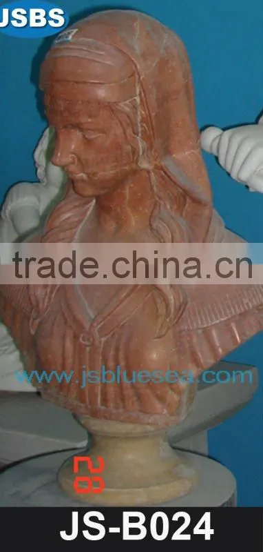 White marble man bust
