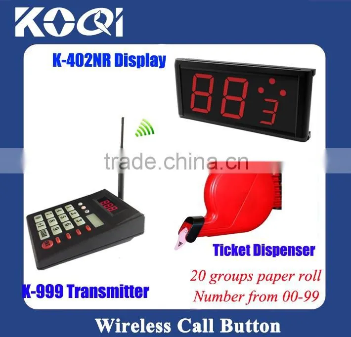 Queue Management System K-T Ticket Dispenser W Ticket Roll Paper