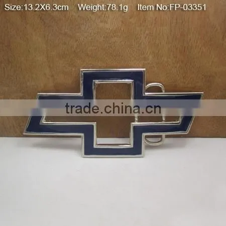 Gold Plate Military Web Belt Buckle With Emblem with Rhinestones