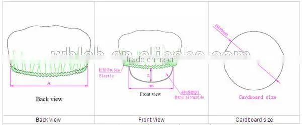 100% polyester white anti-static cleanroom cap