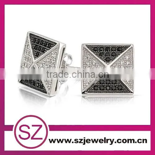 EAR 0010 fashion gold plaited nice brass metal stud earrings with screw back alibaba china