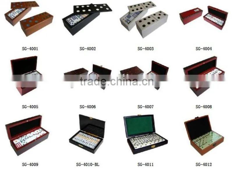 Exquisite travel dice and domino set with wooden box