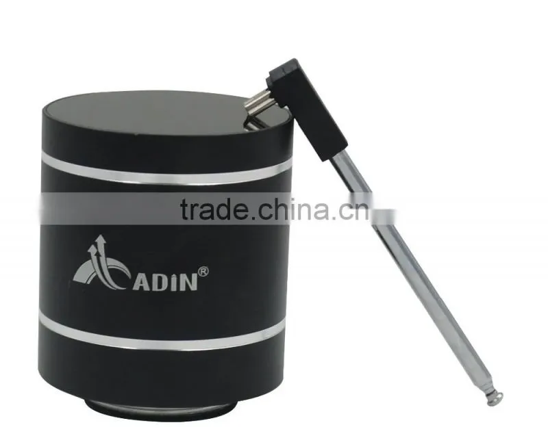 mini aluminum alloy Vibration Speaker with Bluetooth CSR 4.0 and SD card and FM radio