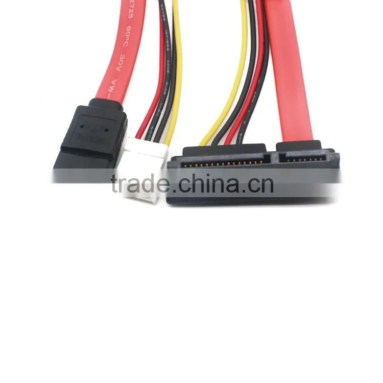 Manufacture 90 degree 7 15 pin SATA cable to 7 pin mobil HDD & 4 pin power cable