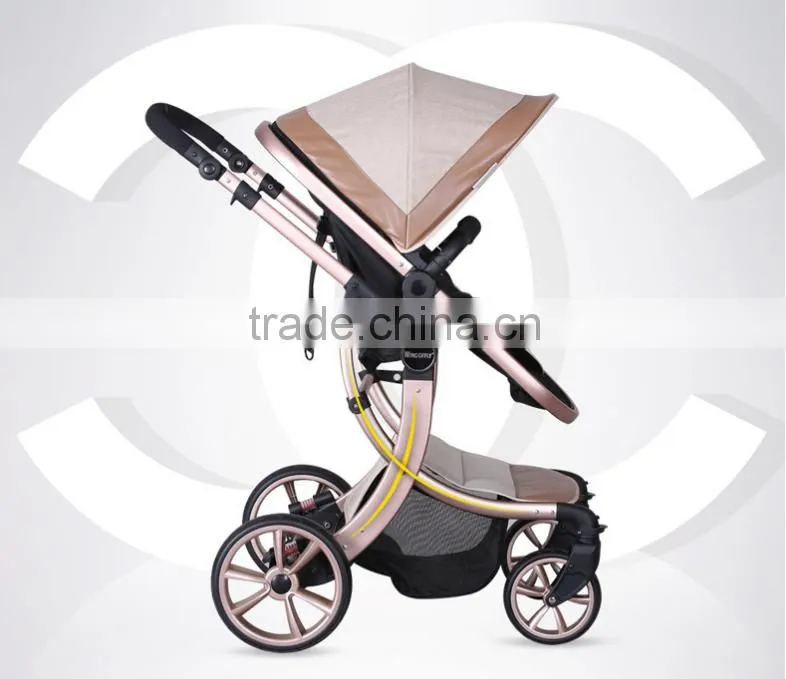 High lanscape with X type frame baby strollers,One key folding baby stroller