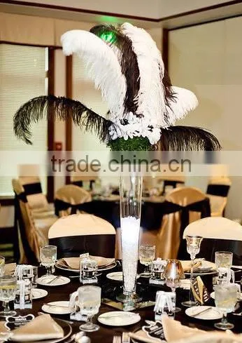 Wedding decoration hot pink color ostrich feathers