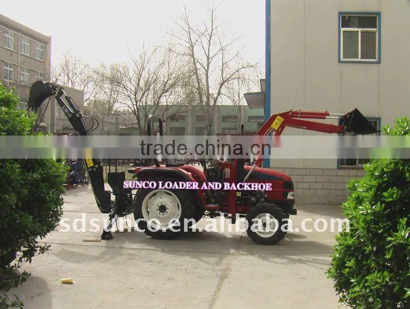4WD 95 hp 954 tractor backhoe loader with FEL 4 in 1 bucket