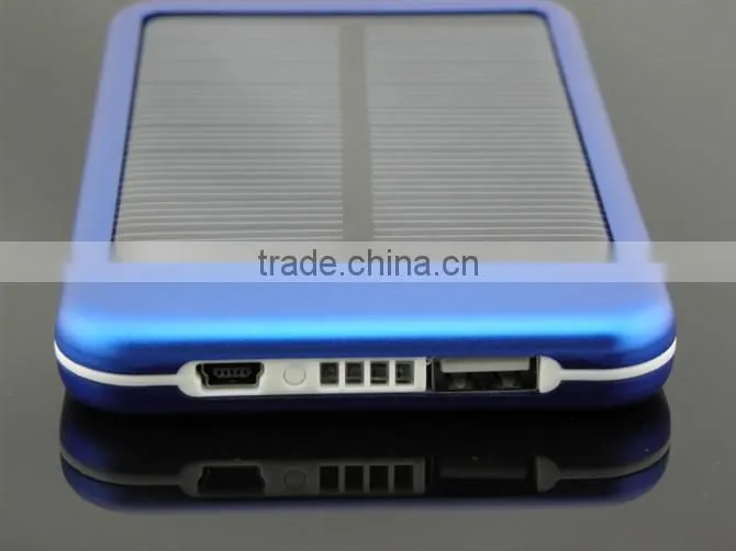 High quality Newest Hot5000mAh Lithium battery external travel solar charger power bank