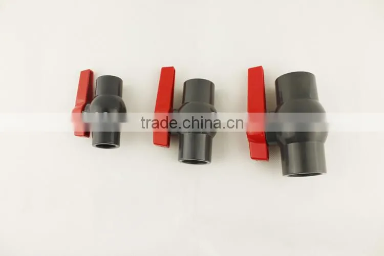 Hot selling common plastic PVC compact ball valve factory price
