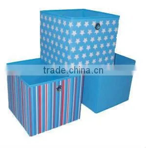 New hot sale printing foldable non woven storage box for kids