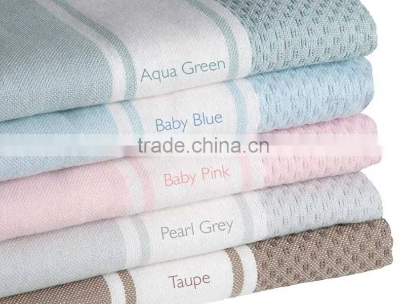 Striped style 100% cotton material turkish hammam towel