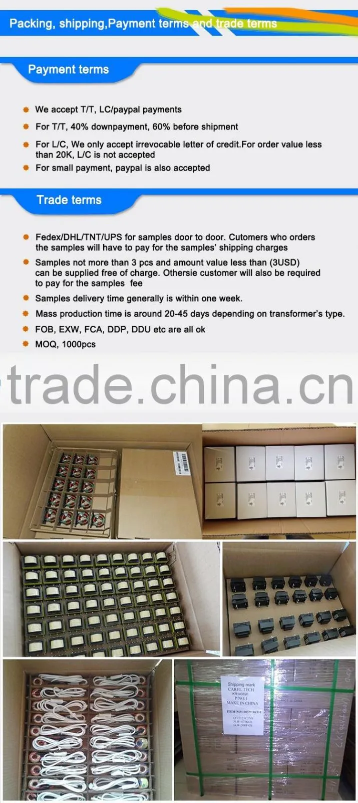 110V 115V 120V 220V 230V 240V 12V 24V R20 R30 R40 R50 R80 R100 R160R Core Power Transformer