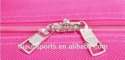 2015 china factory polyester pink color travel trolley luggage bag for girls