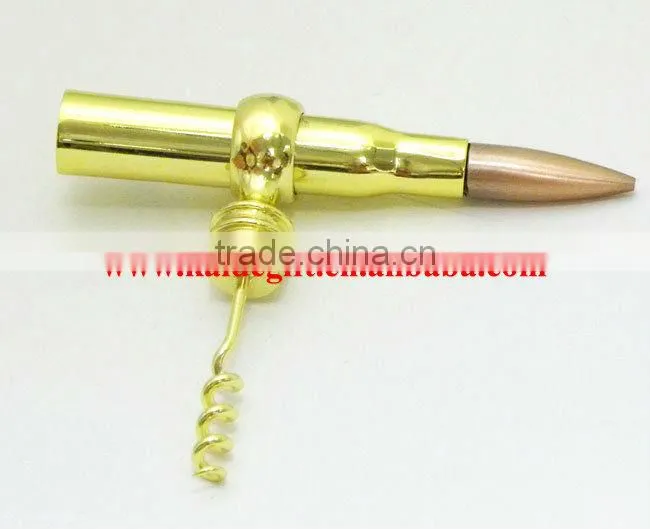 2016 new design stainless steel 50 caliber bullet bottle opener