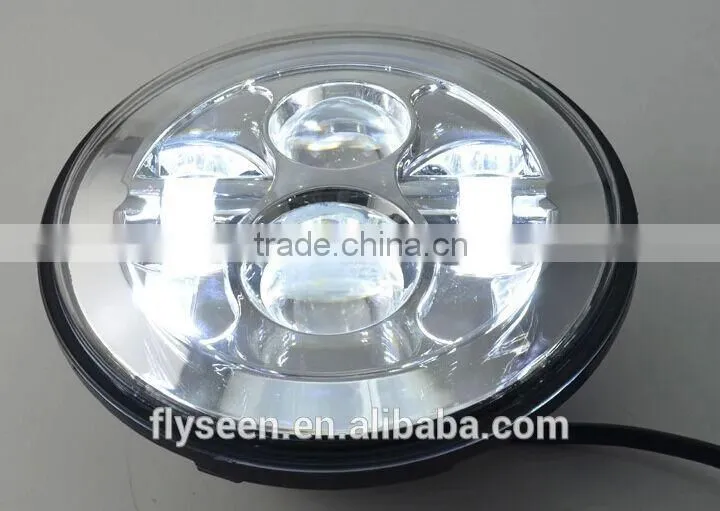 Latest design 7 inch Headlight Round 12V 24V high low beam H4 Motorcycle led headlight for Jeep Wrangler