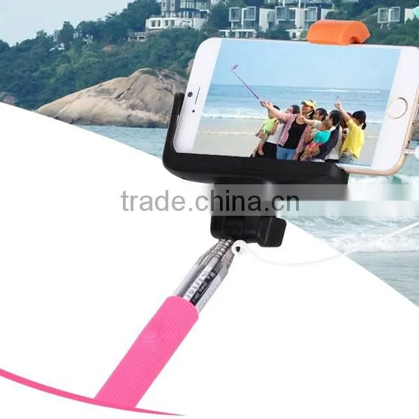 New Arrival Extendable Steel Monopod Wired Selfie Stick For Travel and Play