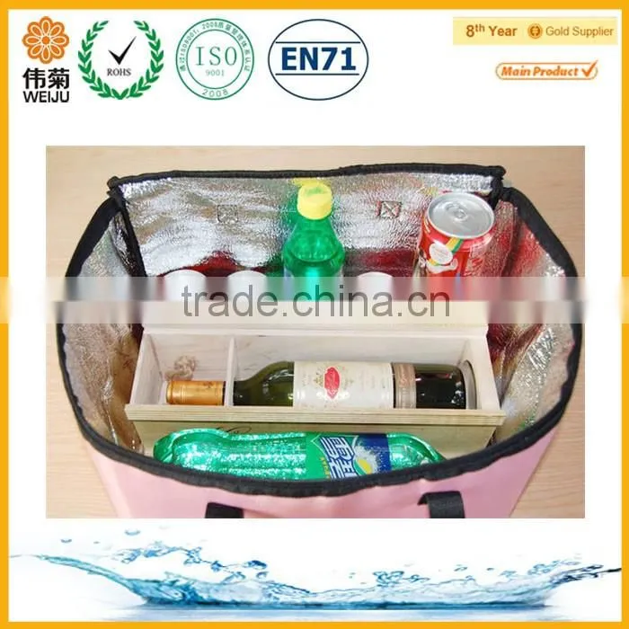 600D polyester wine cooler bag insulated