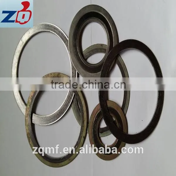 Double jacket graphite gasket with tanged tinplate inserted