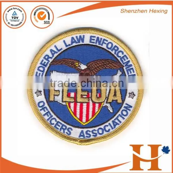 Factory price! custom high quality polyester fabric patch,wholesale adhesive clothing patches