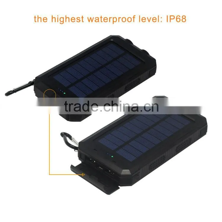 Universal portable compass usb 8000mah waterproof mobile phone powerbank