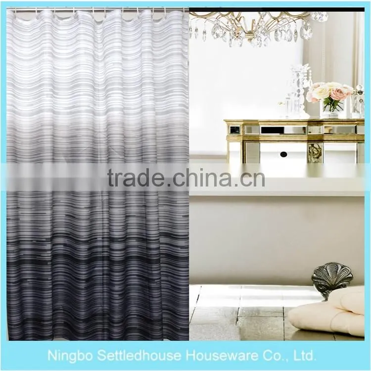 Factory Rotary Printing Mildew Resistant fabric shower curtain, home goods shower curtains