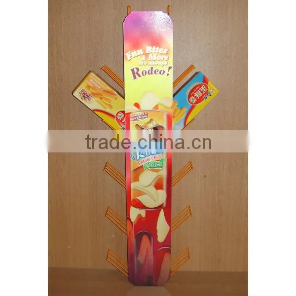 space saving factory metal wire hanging chips display fixture