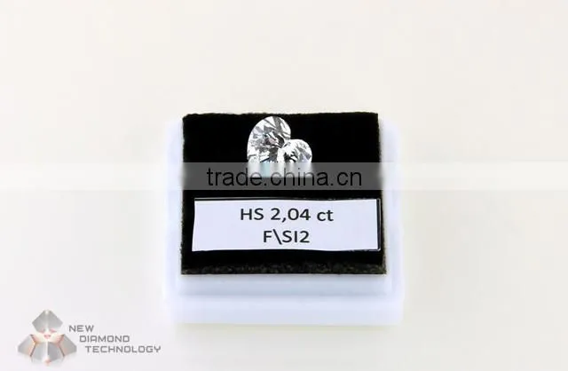 Colorless lab-grown single-crystal rough diamond