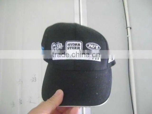 100% polyester letters embroidery baseball cap with applique