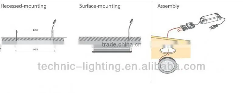 recessed 12v dimmable led down light for kitchen&bathroom cabinet