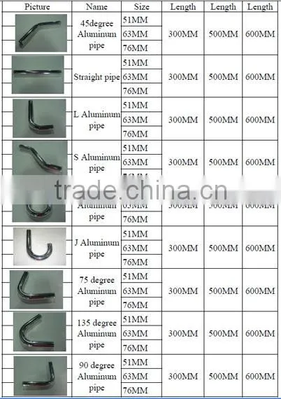 51mm 63mm 76mm Universal Racing Aluminum Elbow Pipe