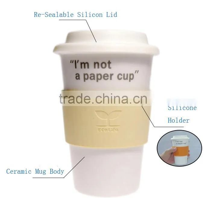 9OZ white paper coffee cup with paper or other matirial sleeves