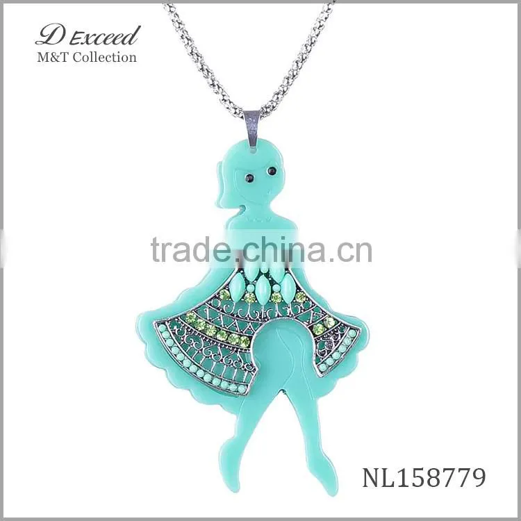cute doll pendant necklace fashion new design necklace 2015 NL158777-83